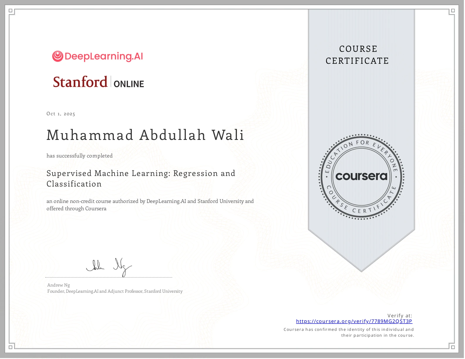Supervised Machine Learning  Regression and Classification